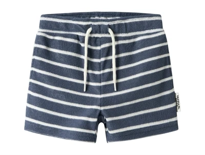 Name It stribede shorts vintage indigo med snøre