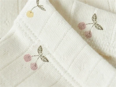 Name It rib leggings i råhvid nuance med elastik i taljen