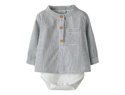 Name It skjortebody i råhvid nuance med navy striber