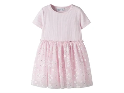 Name It kjole cradle pink med blomsterprint og tylskørt