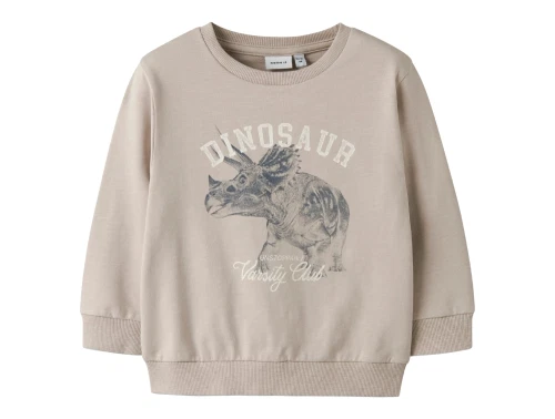 Name It sweatshirt beige nuance med dinosaur print
