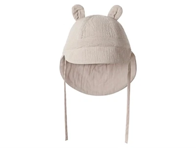Name It muslin solhat i grå nuance med små ører