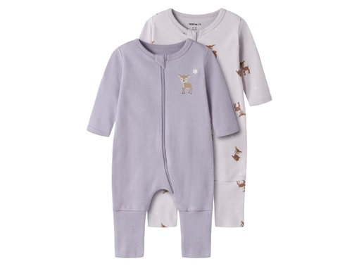 Name It natdragt lilac marble med rådyrprint 2-pak
