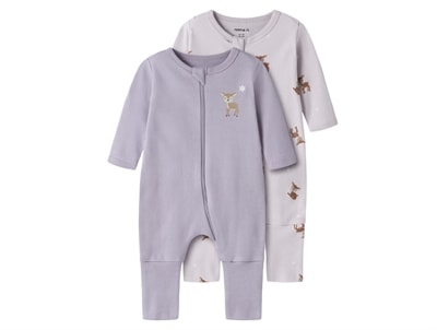 Name It natdragt lilac marble med rådyrprint 2-pak