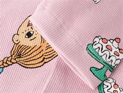 leggings i lyserød keepsake lilac fra Name It med Pippi Langstrømpe print