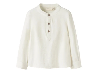 Lil\' Atelier skjorte i rahvid nuance med kinakrave set forfra