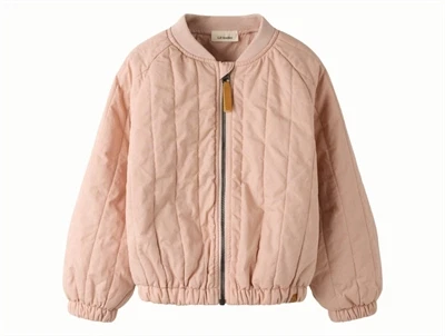 Lil\' Atelier bomberjakke i rosa nuance med lynlås og ribkanter