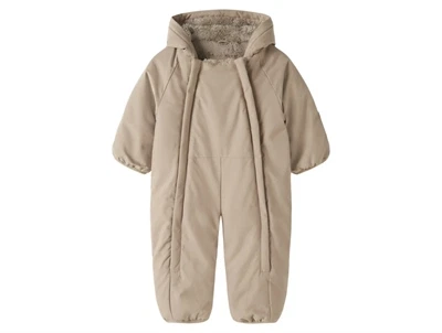 Name It køredragt i beige nuance med teddyfor