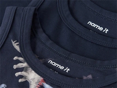 Name It undertøjstop navy blazer med dinosaurprint 2-pak