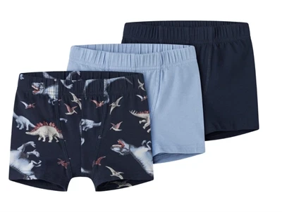 Name It boxershorts navy blazer 3-pak med dinosaurprint