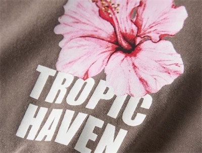 Name It t-shirt i brown lentil med print detalje