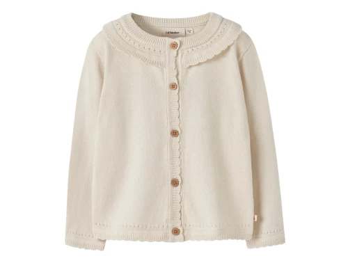 Lil\' Atelier cardigan i rahvid nuance med scallopkant set forfra