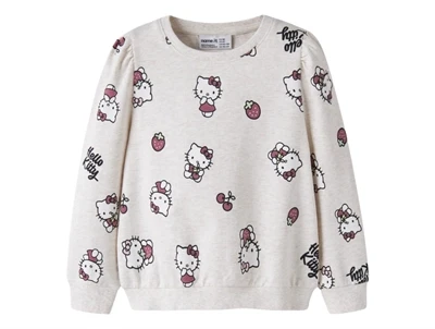 Name It sweatshirt i beige nuance med Hello Kitty print forfra
