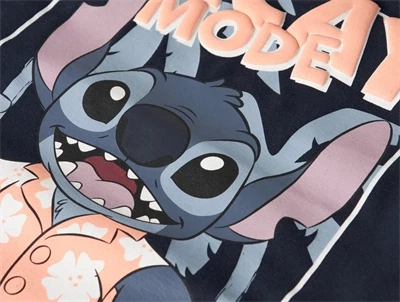 Name It t shirt i mørkeblå med Stitch print detalje