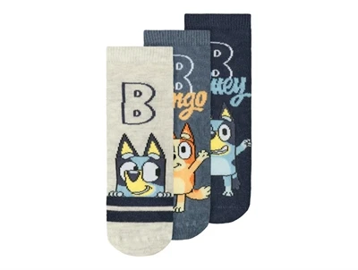 Name It strømper i blå nuancer med Bluey motiv 3 pak