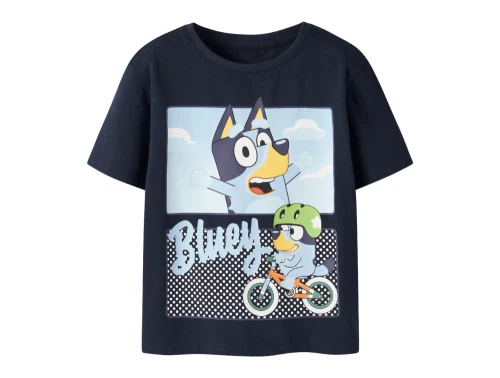 Name It t shirt i mørkeblå med Bluey print foran