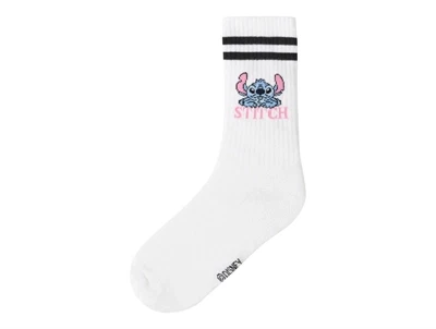 Name It strømper i bright white med Stitch motiv