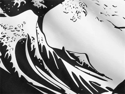 Name It t-shirt i black med Hokusai print detalje