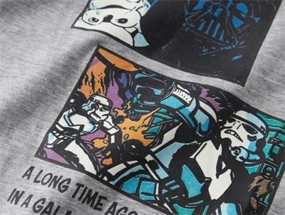 Name It t-shirt i grey melange med Star Wars print detalje