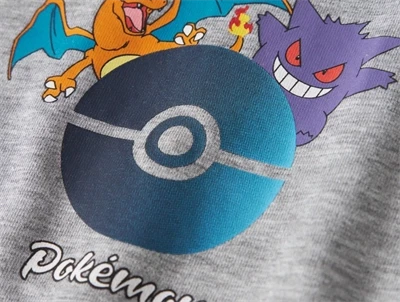 Name It t-shirt i grey melange med Pokémon print detalje