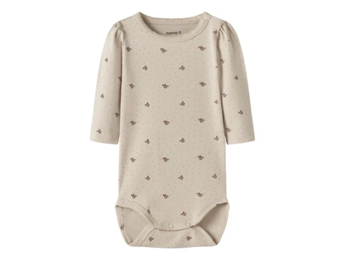 Name It body i råhvid nuance med blomsterprint