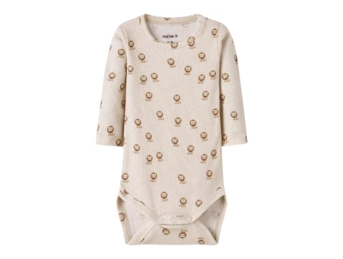Name It body i råhvid nuance med løveprint