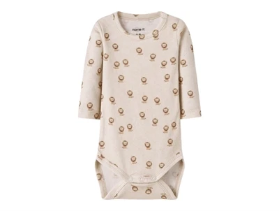 Name It body i råhvid nuance med løveprint