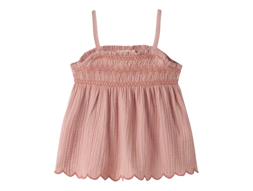 Lil\' Atelier top i rosa nuance med smock og stropper