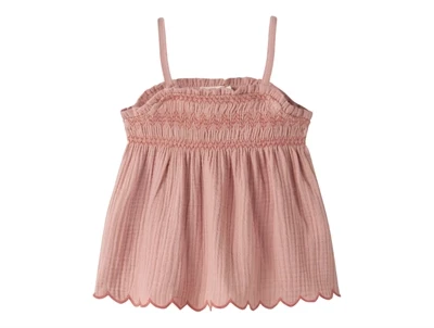 Lil' Atelier top i rosa nuance med smock og stropper