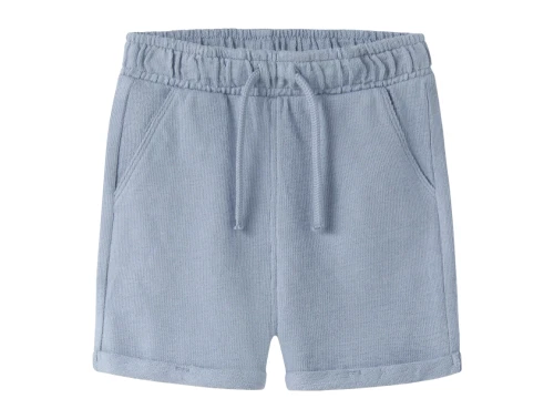 Lil Atelier shorts i blå nuance med snøre forfra