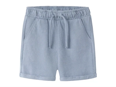 Lil Atelier shorts i blå nuance med snøre forfra