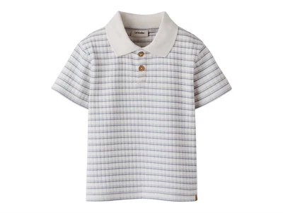 Lil\' Atelier polo t shirt i raahvid nuance med blaa striber