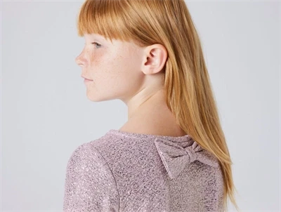 Name It glitterbluse i mauve mist på pige