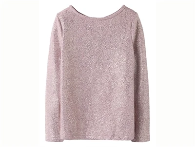 Name It glitterbluse i mauve mist med sløjfe