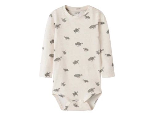 Name It body i beige nuance med skildpaddeprint