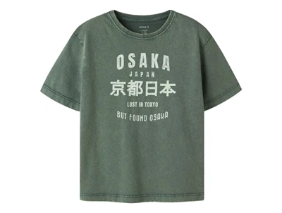 Name It t-shirt i garden topiary med print forfra