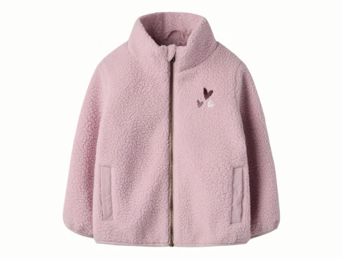 Name It Mini sherpa jakke i rosa nuance med lynlås