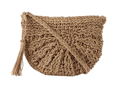 Name It taske i elmwood med flettet struktur set forfra