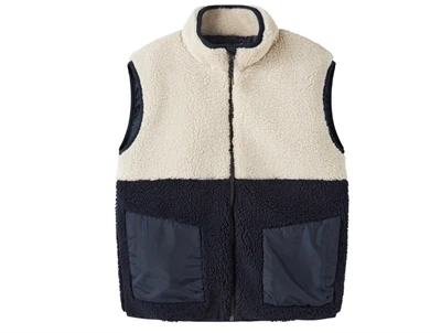 Name It teddyvest dark sapphire med kontrastfarver
