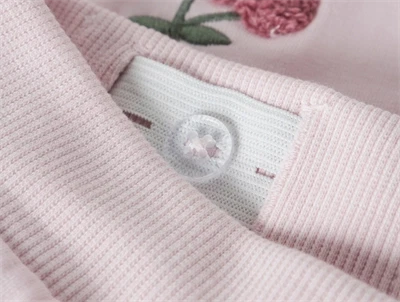 Name It sweatpants cradle pink kirsebær broderi detalje