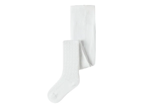 Name It strømpebukser i hvid nuance med hulmønster