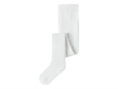 Name It strømpebukser i hvid nuance med hulmønster