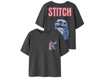 Name It t-shirt black oyster med Stitch print