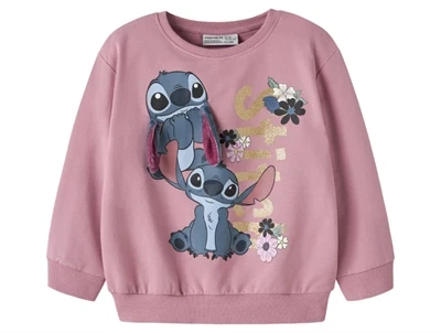 Name It sweatshirt lilas med Stitch print