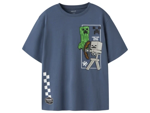 Name It t-shirt vintage indigo med Minecraft print
