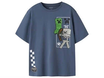 Name It t-shirt vintage indigo med Minecraft print