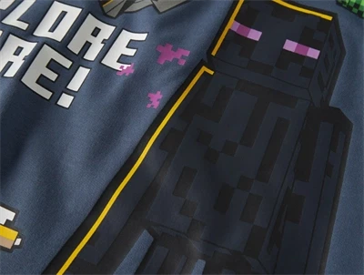 Name It hoodie vintage indigo med Minecraft print