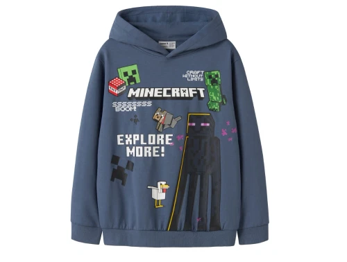Name It hoodie vintage indigo med Minecraft print