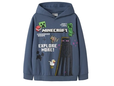 Name It hoodie vintage indigo med Minecraft print