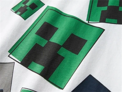 Name It t-shirt bright white med Minecraft print